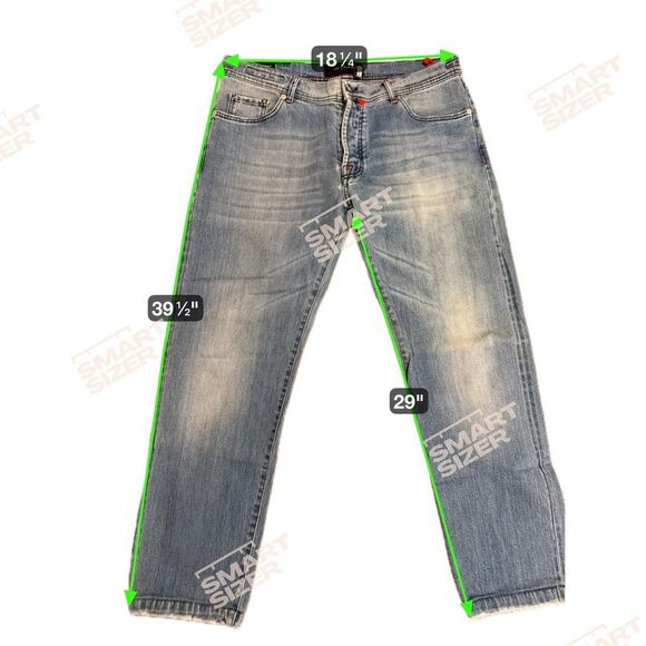 Kiton Men's Designer Blue Light Wash Jeans - Picture 7 of 7